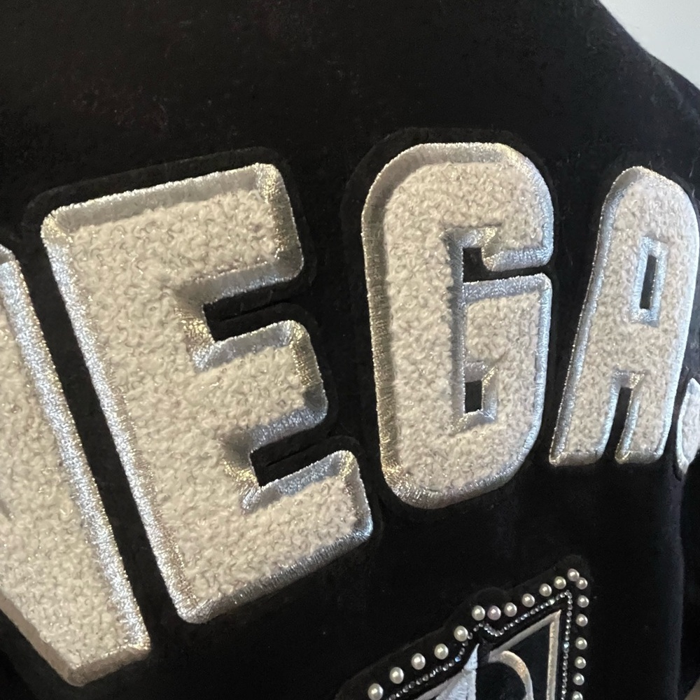 NWT Vegas Golden Knights Varsity Rhinestone Jacket Wm S - Picture 3 of 14